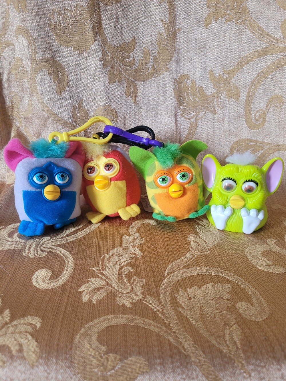 4 McDonalds Furby Toys Plush And Noise Maker